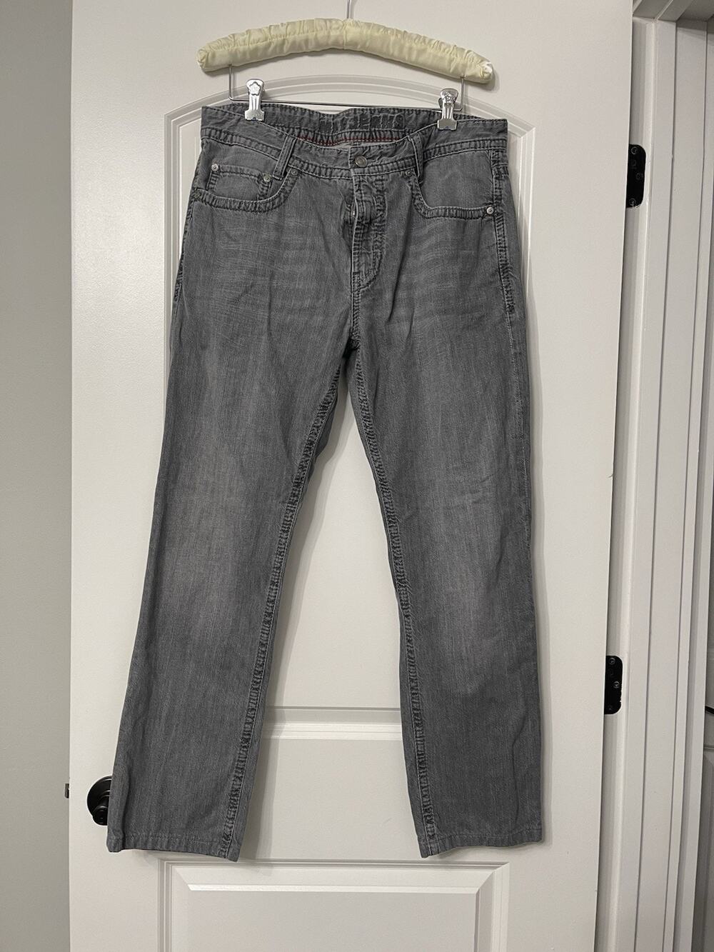 Mac Jeans Arne Grey Denim Pants Men's Size 34x34 100% Cotton Designed in Germany